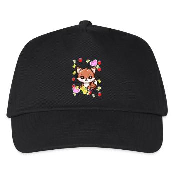 années 80 90 renard renards enfants vintage rétro - Casquette de baseball Enfant - noir - Devant