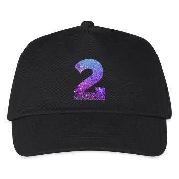 Number 2 galaxy - Kids’ Baseball Cap - black - Front