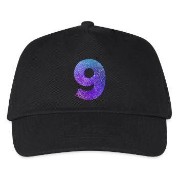 Galaxie Nummer 9 - Kinder Basecap - Schwarz - Vorne