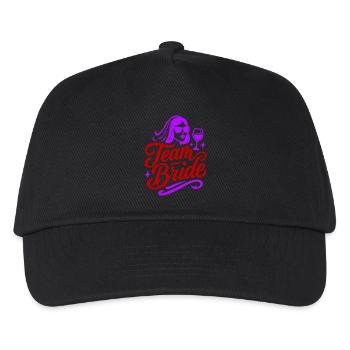Team Braut Junggesellin - Kinder Basecap - Schwarz - Vorne
