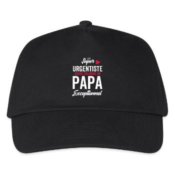 Dad and emergency doctor / exceptional dad - Kids’ Baseball Cap - black - Front