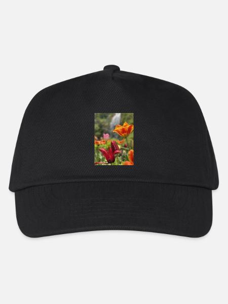 Tulpen bunt - Kinder Basecap - Schwarz