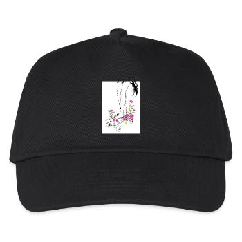 Floral Skate Art – Anime Street Style! - Kids’ Baseball Cap - black - Front