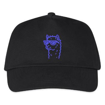 lama sonnenbrille - Kinder Basecap - Schwarz - Vorne