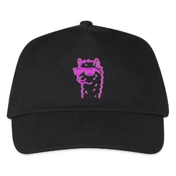 lama sonnenbrille - Kinder Basecap - Schwarz - Vorne