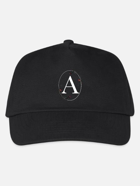 Buchstabe A - Kinder Basecap - Schwarz