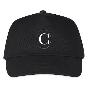 Buchstabe C - Kinder Basecap - Schwarz - Vorne
