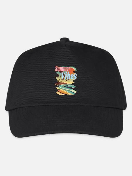 sunny vintage beach is calling me - Kinder Basecap - Schwarz