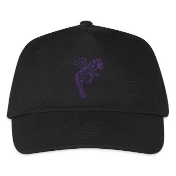 Nuri the Little Dragon, Purple - Kids’ Baseball Cap - black - Front
