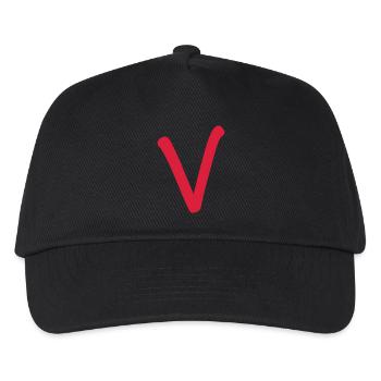 V - einfach nur V - Kinder Basecap - Schwarz - Vorne
