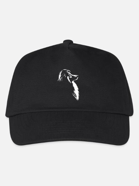 Shetland Sheepdog Silhouette Hund Sheltie Wilsigns - Kinder Basecap - Schwarz