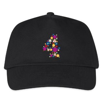 Flowers 4 - Kinder Basecap - Schwarz - Vorne
