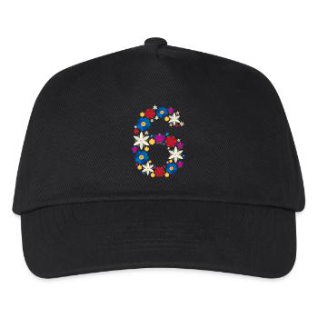 Flowers 6 - Kinder Basecap - Schwarz - Vorne