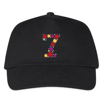 Flowers 7 - Kinder Basecap - Schwarz - Vorne