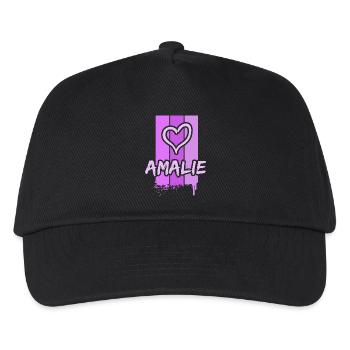 Geschenk für Amalie - Kinder Basecap - Schwarz - Vorne