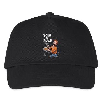 Maçon drôle – Né pour construire un cœur d’artisan - Casquette de baseball Enfant - noir - Devant