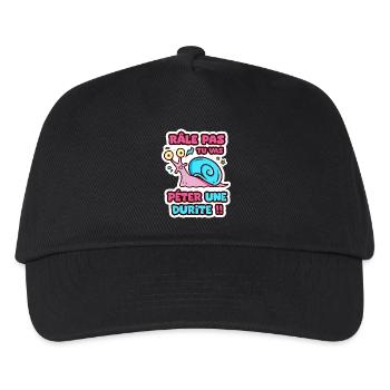 Râle pas tu vas péter une durite humour sticker - Casquette de baseball Enfant - noir - Devant