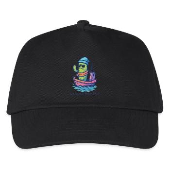 Low German cactus na denn man tau boot - Kids’ Baseball Cap - black - Front
