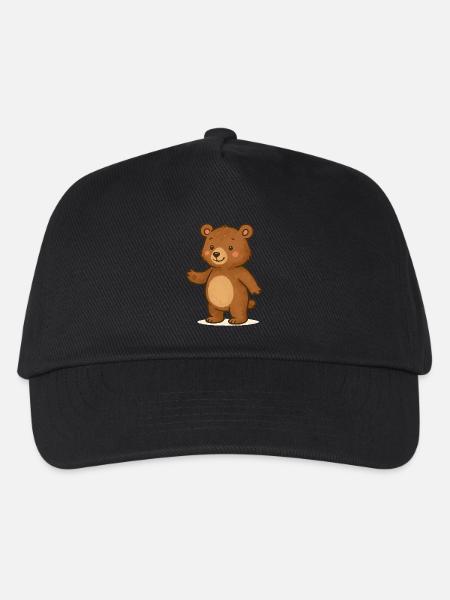 Bär Teddybär - Kinder Basecap - Schwarz