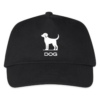 Minimalist Dog Silhouette Pet Lover Design - Kids’ Baseball Cap - black - Front