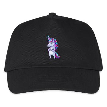 Genervtes Einhorn: Glitzer & Zorn! - Kinder Basecap - Schwarz - Vorne