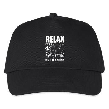 Entspannen Sie sich, es ist ein Schipperke, kein Hai - Kinder Basecap - Schwarz - Vorne