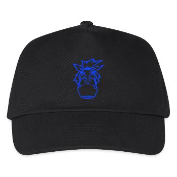 Horse Anxious Funny Funny Grimace Cartoon - Kids’ Baseball Cap - black - Front