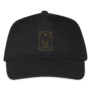 Tarot Card Castle Tower Night - Kids’ Baseball Cap - black - Front