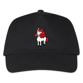 cheval fou langue sortant drôle idiot - Casquette de baseball Enfant - noir - Devant