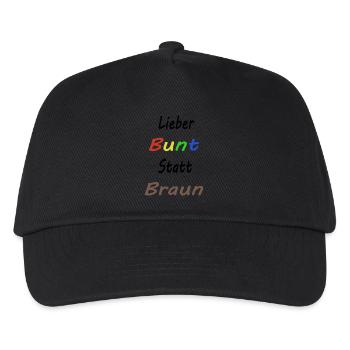 Liber Colorful instead of brown - Kids’ Baseball Cap - black - Front