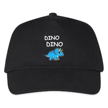 Triceratops Dinosaurier - Kinder Basecap - Schwarz - Vorne