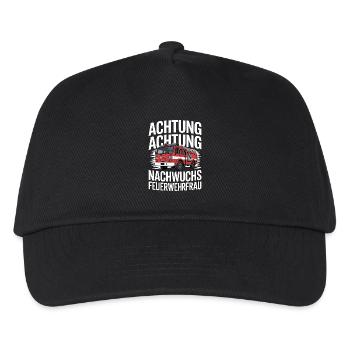 Attention! Young firefighters - Kids’ Baseball Cap - black - Front
