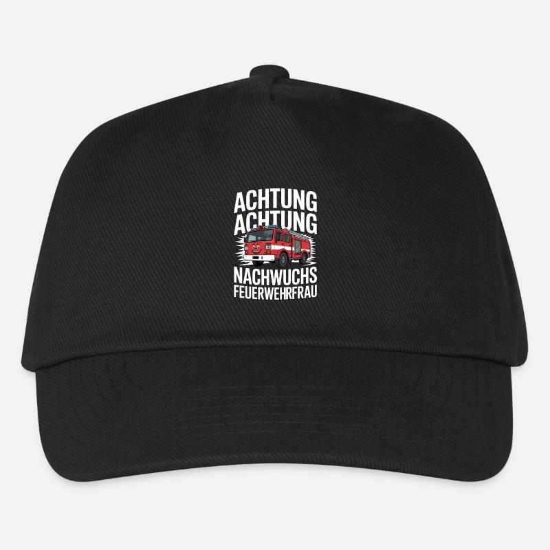 Attention! Young firefighters - Kids’ Baseball Cap - black