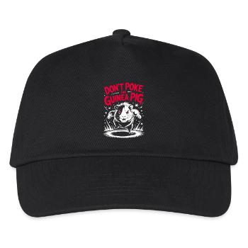 Cochon d’Inde vif avec un dicton amusant - Casquette de baseball Enfant - noir - Devant