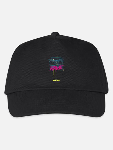 RAVE DAnce harder - Kinder Basecap - Schwarz