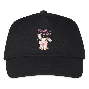 Just a Girl Coquette Shirt – Girly Top - Casquette de baseball Enfant - noir - Devant