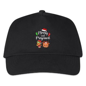Expectant Mom Christmas Gender Reveal - Kids’ Baseball Cap - black - Front