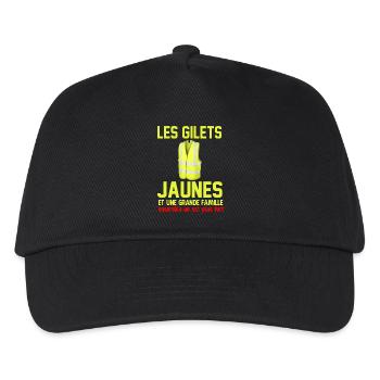 Yellow Wests T-Shirt - Kinder Basecap - Schwarz - Vorne