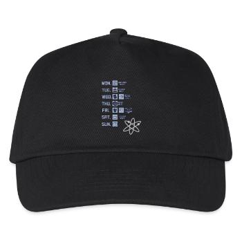 Retro Weekly Planning Illustration - Kids’ Baseball Cap - black - Front