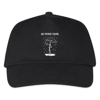 Funny today unfortunately no TAttoo - Kids’ Baseball Cap - black - Front