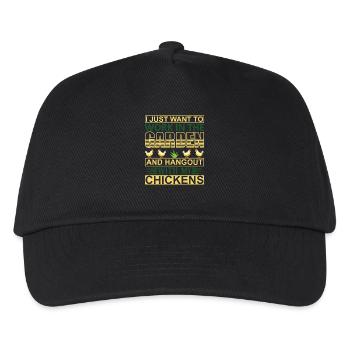 Hang out in garden with chicks - Kids’ Baseball Cap - black - Front
