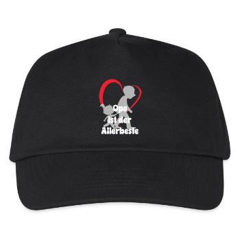 Grandpa is the very best grandpa with granddaughter - Kids’ Baseball Cap - black - Front