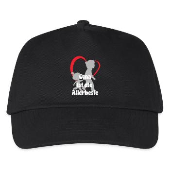 Grandma is the very best grandma with granddaughter - Kids’ Baseball Cap - black - Front