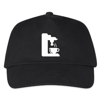 Espresso Machine Outline Coffee Illustration - Kids’ Baseball Cap - black - Front