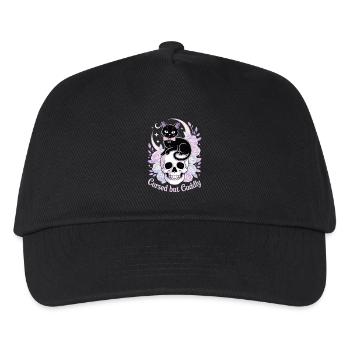 Cursed and Cuddly: Cat Skull - Kids’ Baseball Cap - black - Front