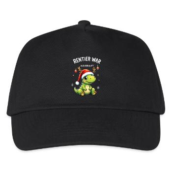 Renne a été vendu dinosaure de Noël avec casquette - Casquette de baseball Enfant - noir - Devant
