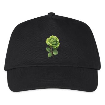 Rose verte - Casquette de baseball Enfant - noir - Devant