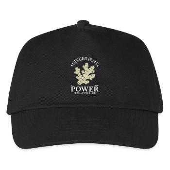 Le gingembre est mon design de pouvoir - Casquette de baseball Enfant - noir - Devant