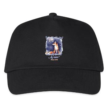 Fox Bible Verse Christian - Kids’ Baseball Cap - black - Front