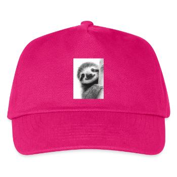 Crayon mignon style paresseux noir blanc - Casquette de baseball Enfant - fuchsia - Devant